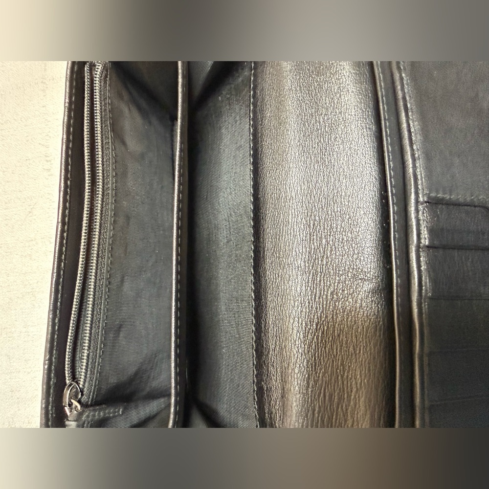 Gucci Black Guccissima Leather Continental Wallet Snap Closure - Picture 12 of 13